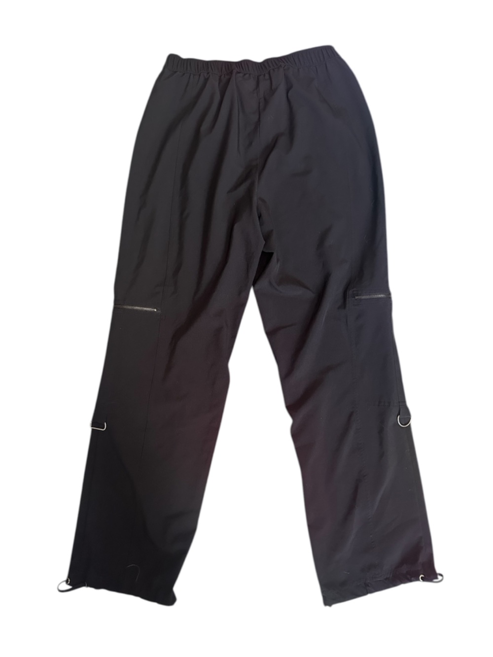 Zenergy by Chico's Black Joggers Activewear Pants Zippered Thigh Pockets Size 1 - Picture 2 of 4
